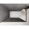 Mexen Kioto sprchová stena Walk-in 90 x 200 cm, crackle grafit 12 mm, brúsená meď - 800-090-101-65-44-X