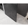 Mexen Kioto sprchová stena Walk-in 70 x 200 cm, crackle grafit 12 mm, gun gray brúsený - 800-070-101-66-44-X