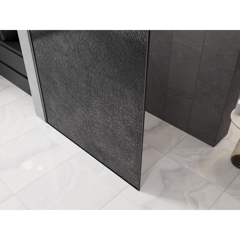 Mexen Kioto sprchová stena Walk-in 120 x 200 cm, crackle grafit 12 mm, gun metal - 800-120-101-95-44-X