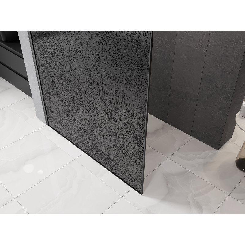 Mexen Kioto sprchová stena Walk-in 90 x 200 cm, crackle grafit 12 mm, gun metal - 800-090-101-95-44-X