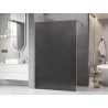 Mexen Kioto sprchová stena Walk-in 150 x 200 cm, crackle grafit 12 mm, brúsený nikel - 800-150-101-97-44-X