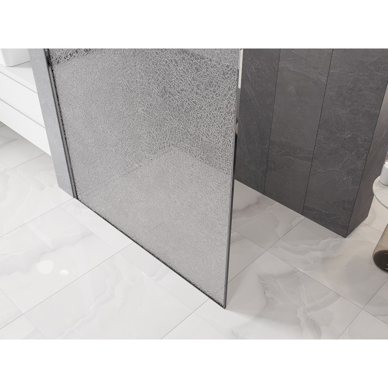 Mexen Kioto Sprchová stena Walk-in 70 x 200 cm, crackle priehľadná 12 mm, chróm - 800-070-101-01-04-X