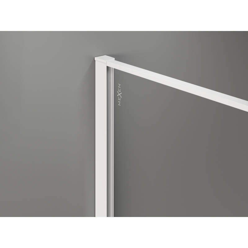 Mexen Kioto sprchová stena Walk-in 70 x 200 cm, crackle transparentná 12 mm, biela - 800-070-101-20-04-X