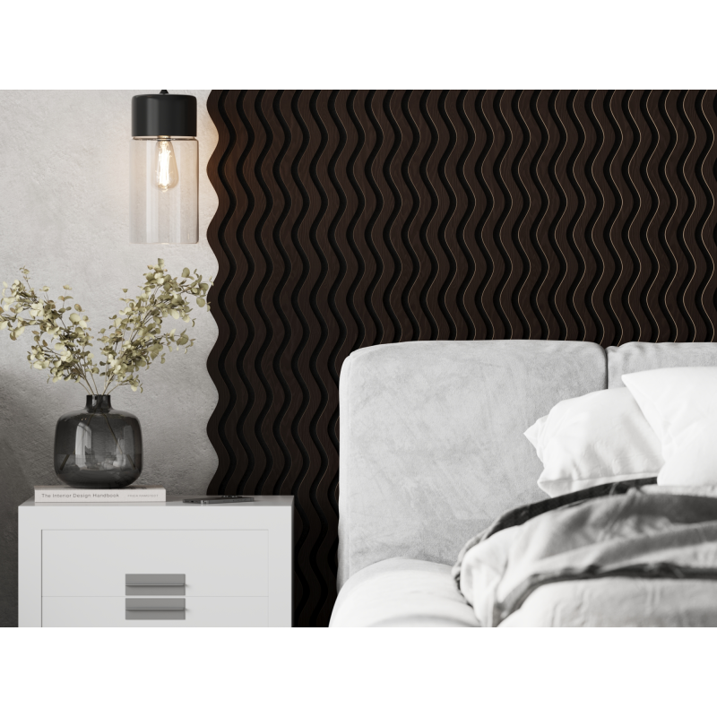 Mexen Lam-SF 02 akustické stenové lamely 280 x 30 cm, plsť 9 mm, technická dyha, Čierny Dub - S106-280-02-046