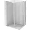 Mexen Mist L asymetrická päťuholníková sprchová kabína 100 x 90 cm transparentná brúsený nikel - 8A8L-100-090-97-00