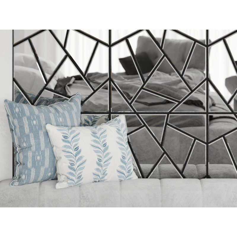 Mexen Form 04 akustický stenový panel 60 x 60 cm (4ks), plsť 9 mm, Zrkadlo - S111-60607-04-099