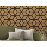 Mexen Form 02 akustický stenový panel 81 x 66 cm (4 ks), plsť 9 mm, technická dyha, Dub Classic - S111-81667-02-041