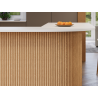 Mexen Ovalo 02 ryhované ohybné nástenné panely 280 x 36 cm, technická dyha, Bieleny Dub - S130-280-02-040