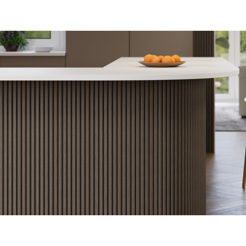 Mexen Ovalo 02 ryhované elastické stenové lamely 280 x 36 cm, technická dyha, Sivý Dub - S130-280-02-043