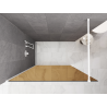 Mexen Kioto sprchová stena Walk-in 110 x 200 cm, bronz 8 mm, biela - 800-110-101-20-32