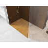 Mexen Kioto sprchová stena Walk-in 130 x 200 cm, hnedá 8 mm, biela - 800-130-101-20-32