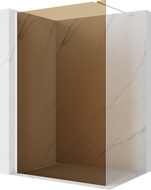 Mexen Kioto sprchová stena Walk-in 140 x 200 cm, bronz 8 mm, biela - 800-140-101-20-32