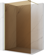 Mexen Kioto sprchová stena Walk-in 70 x 200 cm, bronz 8 mm, zlatá kartáčovaná - 800-070-101-55-32