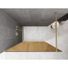 Mexen Kioto sprchová stena Walk-in 130 x 200 cm, bronz 8 mm, zlatá kartáčovaná - 800-130-101-55-32