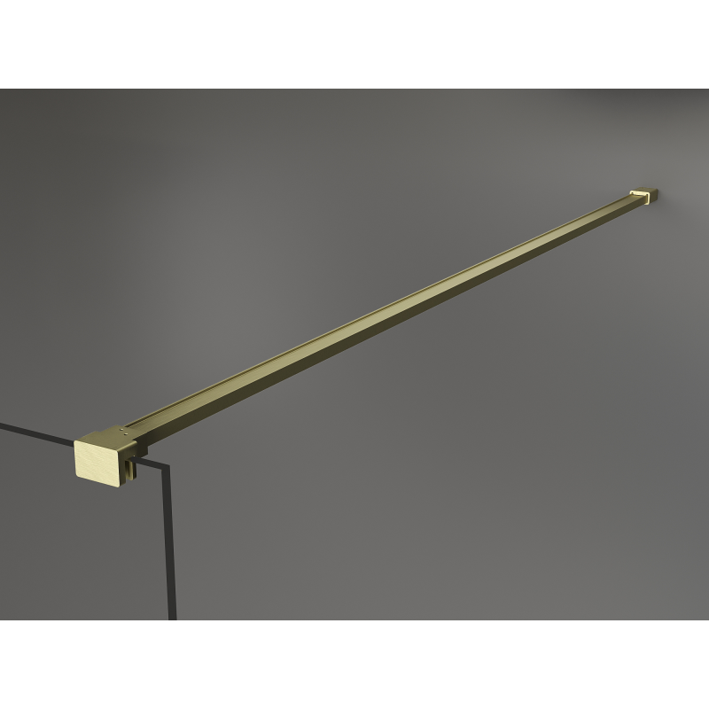 Mexen Kioto sprchová stena Walk-in 130 x 200 cm, bronz 8 mm, zlatá kartáčovaná - 800-130-101-55-32