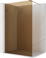 Mexen Kioto sprchová stena Walk-in 90 x 200 cm, bronz 8 mm, ružové zlato - 800-090-101-60-32