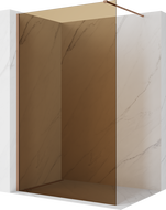 Mexen Kioto sprchová stena Walk-in 130 x 200 cm, bronz 8 mm, brúsená meď - 800-130-101-65-32