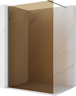 Mexen Kioto sprchová stena Walk-in 100 x 200 cm, bronz 8 mm, gun metal - 800-100-101-95-32