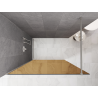 Mexen Kioto sprchová stena Walk-in 140 x 200 cm, hnedá 8 mm, kartáčovaný nikel - 800-140-101-97-32