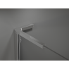 Mexen Kioto L sprchová stena Walk-in 100 x 200 cm, hnedá, chróm - 800-100-103-01-32