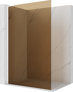 Mexen Kioto L sprchová stena Walk-in 70 x 200 cm, hnedá, biela - 800-070-103-20-32