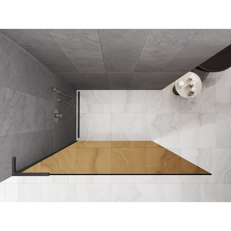 Mexen Kioto L sprchová stena Walk-in 90 x 200 cm, bronz, brúsená gun gray - 800-090-103-66-32