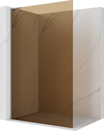 Mexen Kioto L sprchová stena Walk-in 70 x 200 cm, hnedá, gun metal - 800-070-103-95-32