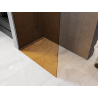 Mexen Kioto L sprchová stena Walk-in 70 x 200 cm, hnedá, gun metal - 800-070-103-95-32