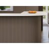 Mexen Ovalo 01 flexibilné ryhované nástenné lamely 280 x 36 cm, technická dyha, Sivý Dub - S130-280-01-043