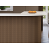 Mexen Ovalo 01 nástenné lamely ryhované elastické 280 x 36 cm, technická dyha, Tmavý Orech - S130-280-01-044