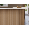 Mexen Ovalo 01 elastické ryhované stenové lamely 280 x 36 cm, technická dyha, Svetlý orech - S130-280-01-047
