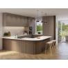 Mexen Ovalo 03 stenové lamely ryhované pružné 280 x 36 cm, technická dyha, Tmavý Orech - S130-280-03-044