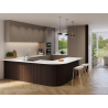 Mexen Ovalo 03 lamely na stenu ryhované elastické 280 x 36 cm, technická dyha, Čierny Dub - S130-280-03-046