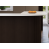 Mexen Ovalo 03 lamely na stenu ryhované elastické 280 x 36 cm, technická dyha, Čierny Dub - S130-280-03-046