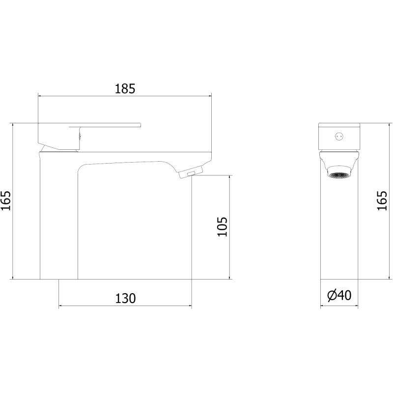 Mexen Royo batéria umývadlová, biela - 72200-20