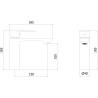 Mexen Royo batéria umývadlová, zlatá - 72200-50