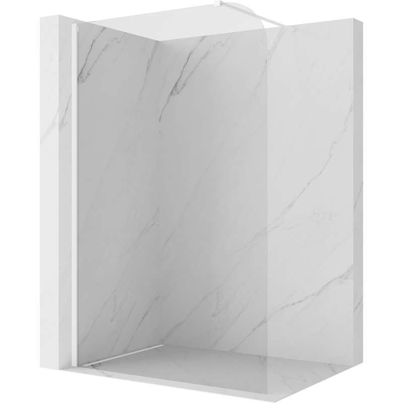 Mexen Kioto-P Sprchová stena Walk-in 140 x 200 cm, transparentná 8 mm, biela - 800-140-101-20-00-P