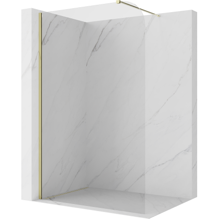 Mexen Kioto-P Sprchová stena Walk-in 140 x 200 cm, transparentná 8 mm, zlatá - 800-140-101-50-00-P