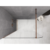 Mexen Kioto-P sprchová stena Walk-in 140 x 200 cm, transparentná 8 mm, ružové zlato - 800-140-101-60-00-P