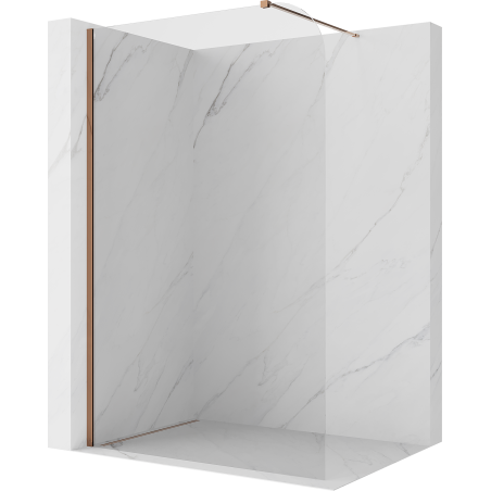 Mexen Kioto-P sprchová stena Walk-in 140 x 200 cm, transparentná 8 mm, ružové zlato - 800-140-101-60-00-P