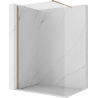 Mexen Kioto-P sprchová stena Walk-in 80 x 200 cm, transparentná 8 mm, brúsená meď - 800-080-101-65-00-P