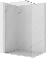 Mexen Kioto-P sprchová stena Walk-in 80 x 200 cm, transparentná 8 mm, brúsená meď - 800-080-101-65-00-P