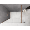 Mexen Kioto-P sprchová stena Walk-in 90 x 200 cm, transparentná 8 mm, brúsená meď - 800-090-101-65-00-P