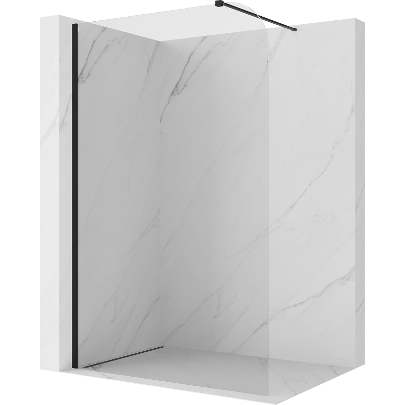 Mexen Kioto-P sprchová stena Walk-in 70 x 200 cm, transparentná 8 mm, čierna - 800-070-101-70-00-P