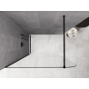 Mexen Kioto-P sprchová stena Walk-in 100 x 200 cm, transparentná 8 mm, čierna - 800-100-101-70-00-P