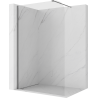 Mexen Kioto-P sprchová stena Walk-in 130 x 200 cm, transparentná 8 mm, gun metal - 800-130-101-95-00-P