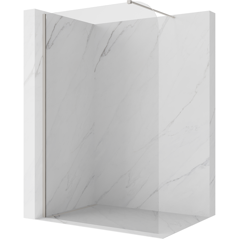 Mexen Kioto-P sprchová stena Walk-in 70 x 200 cm, transparentná 8 mm, brúsený nikel - 800-070-101-97-00-P