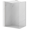 Mexen Kioto-P sprchová stena Walk-in 70 x 200 cm, transparentná 8 mm, brúsený nikel - 800-070-101-97-00-P