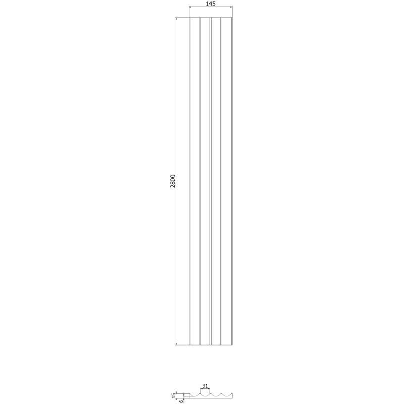 Mexen Strito 01 Strio 01 vzorka ryhovaných stenových lamiel, cappuccino - S120-01-304-S