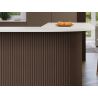 Mexen Ovalo 01 ryhované elastické stenné lamely 280 x 36 cm, technická dyha, Mocca Dub - S130-280-01-045